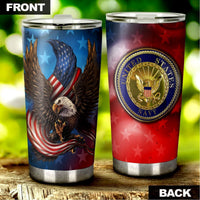 Military US Navy Personalized Tumbler Stainless Steel