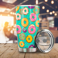 Mixed Donuts Tumbler Cup Custom Girly Pattern Car Accessories