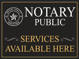 NOTARY PUBLIC SIGN 18X24-01824
