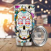 New York Red Bulls Tumbler Cup Custom Sugar Skull Car Accessories