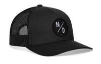 North Dakota Trucker Hat  |  Black ND X Snapback
