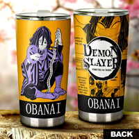 Obanai Iguro Tumbler Cup Custom Car Accessories Manga Style
