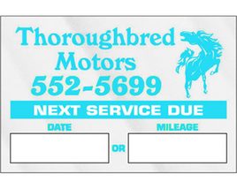 Oil Change Stickers - 384 - Panel C - Sold Individually