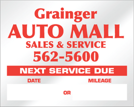 Oil Change Stickers - 385 - Panel C - Sold Individually