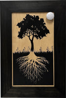 Hidden Gun Storage Tree Roots Silhouette Concealment Shelf