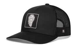 Oyster Shell Trucker Hat  |  Black Oyster Snapback