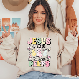 Jesus Is Risen Teel Your Peeps Ready To Press DTF Transfers, DTF Hot Peel