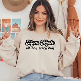 Mom Mode all day every day Ready To Press DTF Transfers, DTF Hot Peel