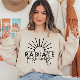 Radiate Positivity Ready To Press DTF Transfers, DTF Hot Peel