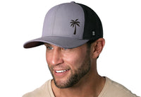 Palm Tree Trucker Hat  |  Gray-Black Island Snapback