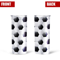 Pattern Ball Soccer Tall Glitter Tumbler