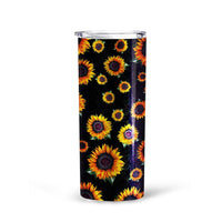 Pattern Sunflower Tall Glitter Tumbler