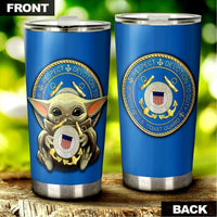 Personalized Military US Coast Guard Tumbler Cup Custom Name Car Accessories