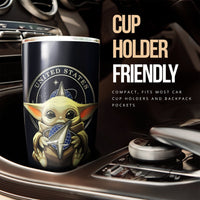 Personalized Military US Space Force Tumbler Cup Custom Name Car Accessories