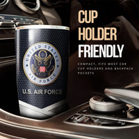 Personalized Name United States Air Force Tumbler Cup Custom Car Accessories