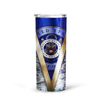 Personalized US Air Force Custom Tall Glitter Tumbler