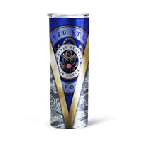 Personalized US Air Force Custom Tall Glitter Tumbler