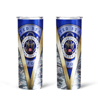 Personalized US Air Force Custom Tall Glitter Tumbler