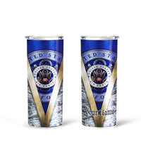 Personalized US Air Force Custom Tall Glitter Tumbler