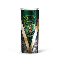 Personalized US Army Custom Tall Glitter Tumbler