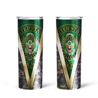 Personalized US Army Custom Tall Glitter Tumbler