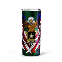 Personalized US Army Tall Glitter Tumbler