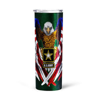 Personalized US Army Tall Glitter Tumbler