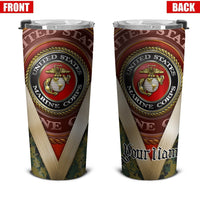 Personalized US Marine Corps Custom Tumbler Stainless Steel