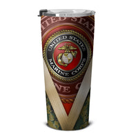 Personalized US Marine Corps Custom Tumbler Stainless Steel