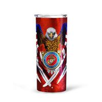 Personalized US Marine Corps Tall Glitter Tumbler