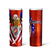 Personalized US Marine Corps Tall Glitter Tumbler