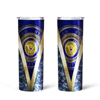 Personalized US Navy Custom Tall Glitter Tumbler
