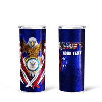 Personalized US Navy Tall Glitter Tumbler