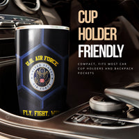 Personalized U.S. Air Force Military Tumbler Cup Custom Name Car Accessories