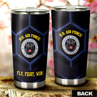 Personalized U.S. Air Force Military Tumbler Cup Custom Name Car Accessories