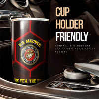 Personalized U.S. Marine Corps Tumbler Cup Customized Name US Military Car Accessories