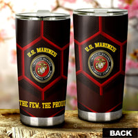 Personalized U.S. Marine Corps Tumbler Cup Customized Name US Military Car Accessories