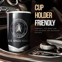 Personalized United States Space Force Tumbler Cup Custom Name Car Accessories