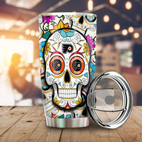 Philadelphia Flyers Tumbler Cup Custom Sugar Skull Car Accessories