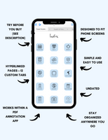 Digital Travel Phone Planner Blue