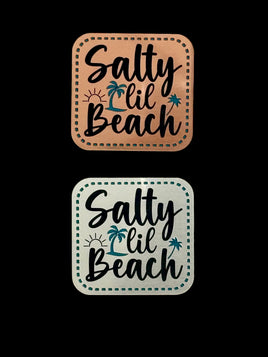 Salty Lil Beach Acrylic Laser Engraved Hat Patch