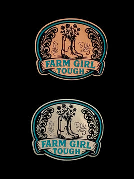 Farm Girl Tough Acrylic Laser Engraved Hat Patch