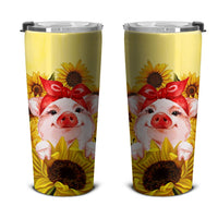 Pig Sunflower Custom Tumbler Stainless Steel