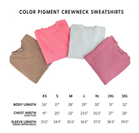 Embroidered PIGMENT Crewneck - 4 Birth Flower w/ White Thread (center)