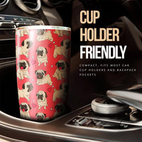 Pug in Pink Tumbler Stainless Steel Vacuum Insulated 20oz