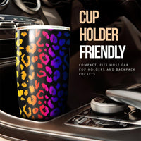 Rainbow Wild CheetahPrint Tumbler Cup
