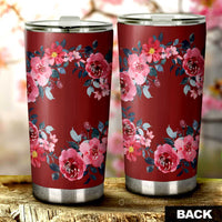 Red Rose Tumbler Cup Custom Personalized Name Car Interior Accessories