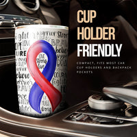 Red and Blue Ribbon CHD Awareness Tumbler Cup Custom Stainless Steel
