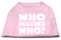 Pet Shirt "Who Rescued Who?"