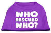 Pet Shirt "Who Rescued Who?"